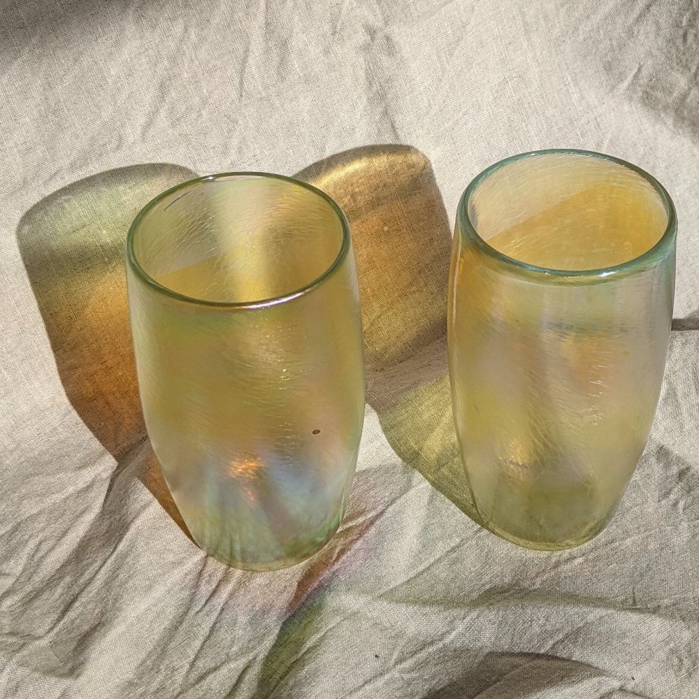 Sirius Glassworks Iridescent Gold Drinking Glasses / Tumblers - Picture 6 of 6